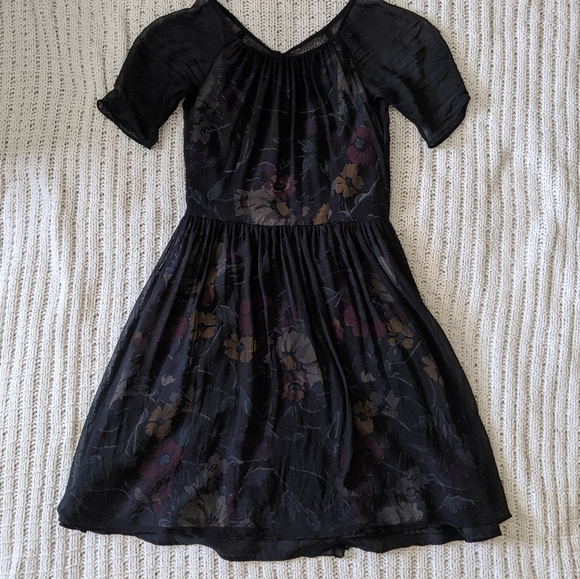 Corey Lynn Calter dress floral w/ sheer overlay - Picture 2 of 5